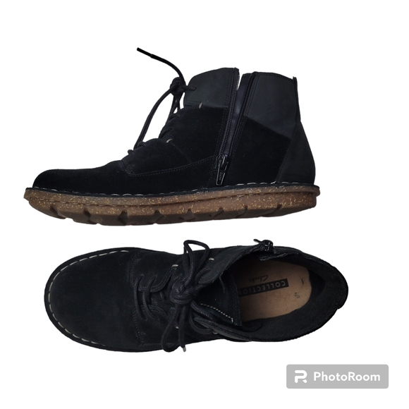 Clarks Collection | Tamitha Key Black Ankle Chukka Boots Size 7 - Picture 12 of 12